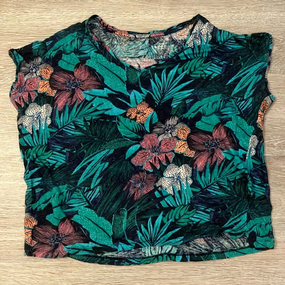 Floral Green Women's Top